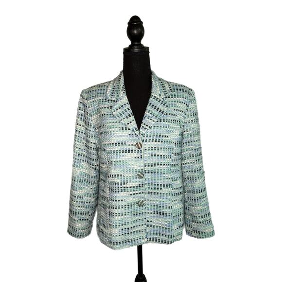 Alfred Dunner Women’s Teal Pant Suit, Size 12p, Pre-owned - Picture 2 of 9